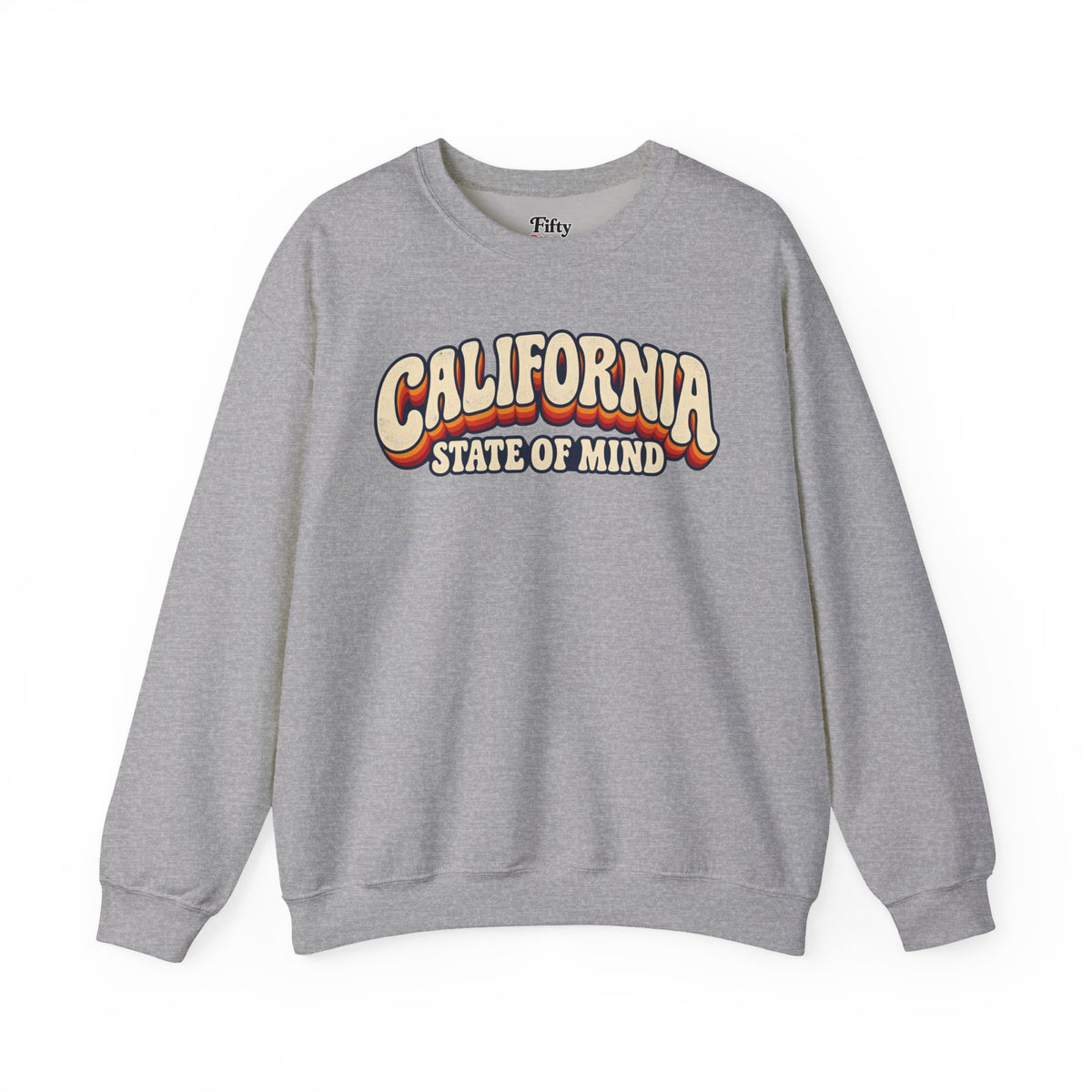 California State of Mind Unisex Crewneck Sweatshirt State Name Graphic
