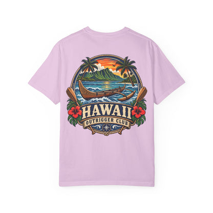 Hawaii Outrigger Club Unisex Comfort Color 1717 Streetwear Graphic Tee