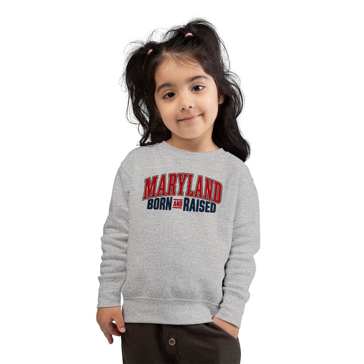 Maryland Born and Raised Timeless Heritage Unisex Toddler Sweatshirt