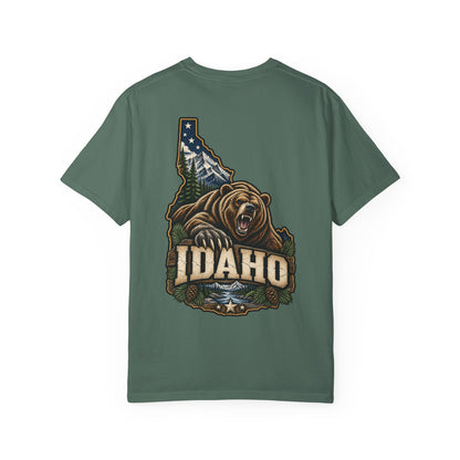 Idaho Bear Emblem Unisex Comfort Color 1717 Streetwear Graphic Tee