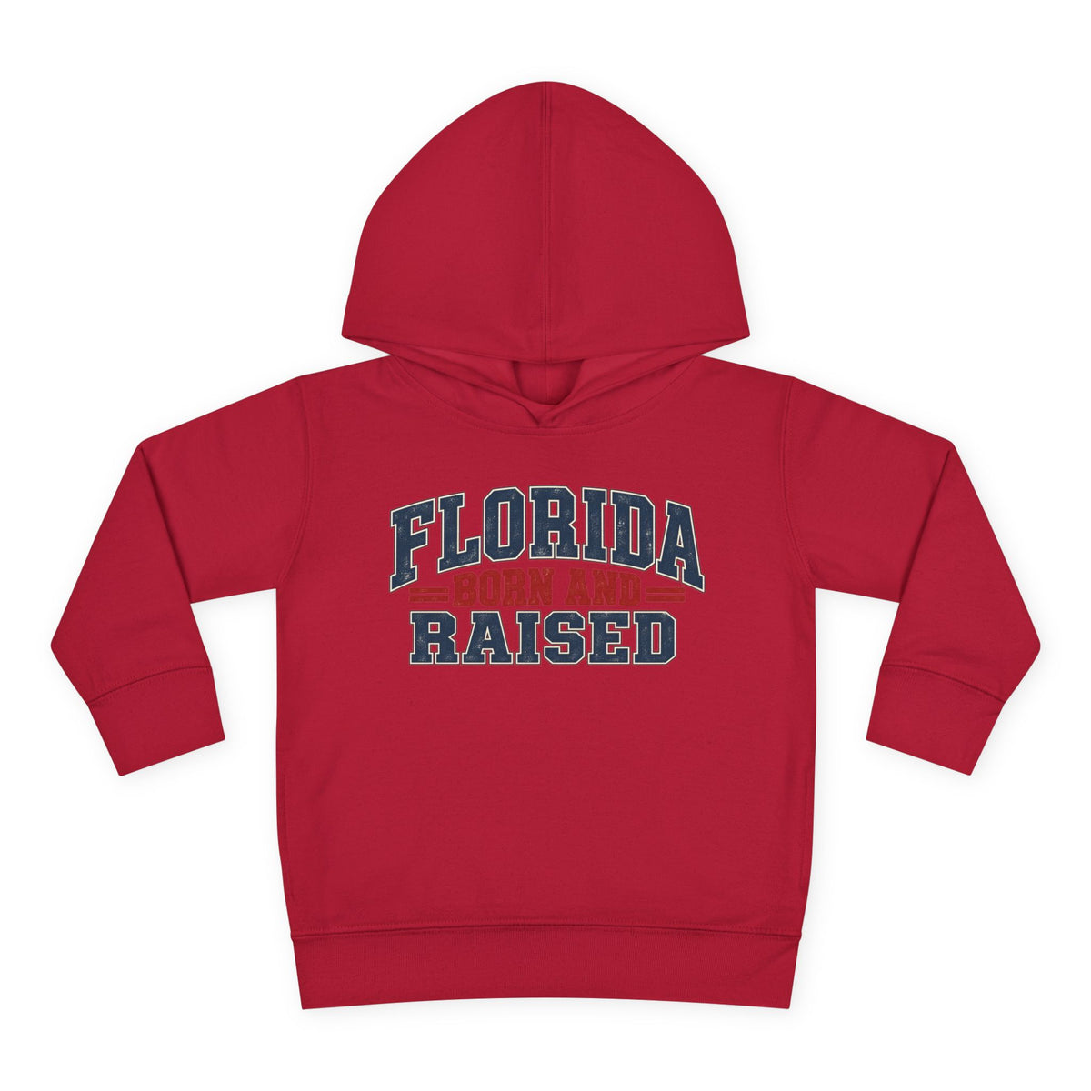 Florida Born and Raised Rustic Americana Unisex Toddler Pullover Fleece Hoodie