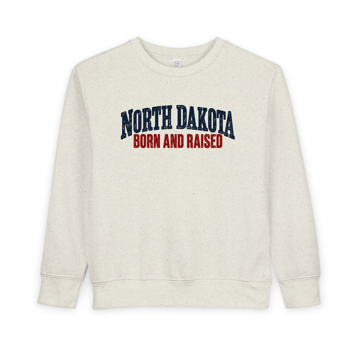 North Dakota Born and Raised Classic Prairie Souvenir Unisex Toddler Sweatshirt