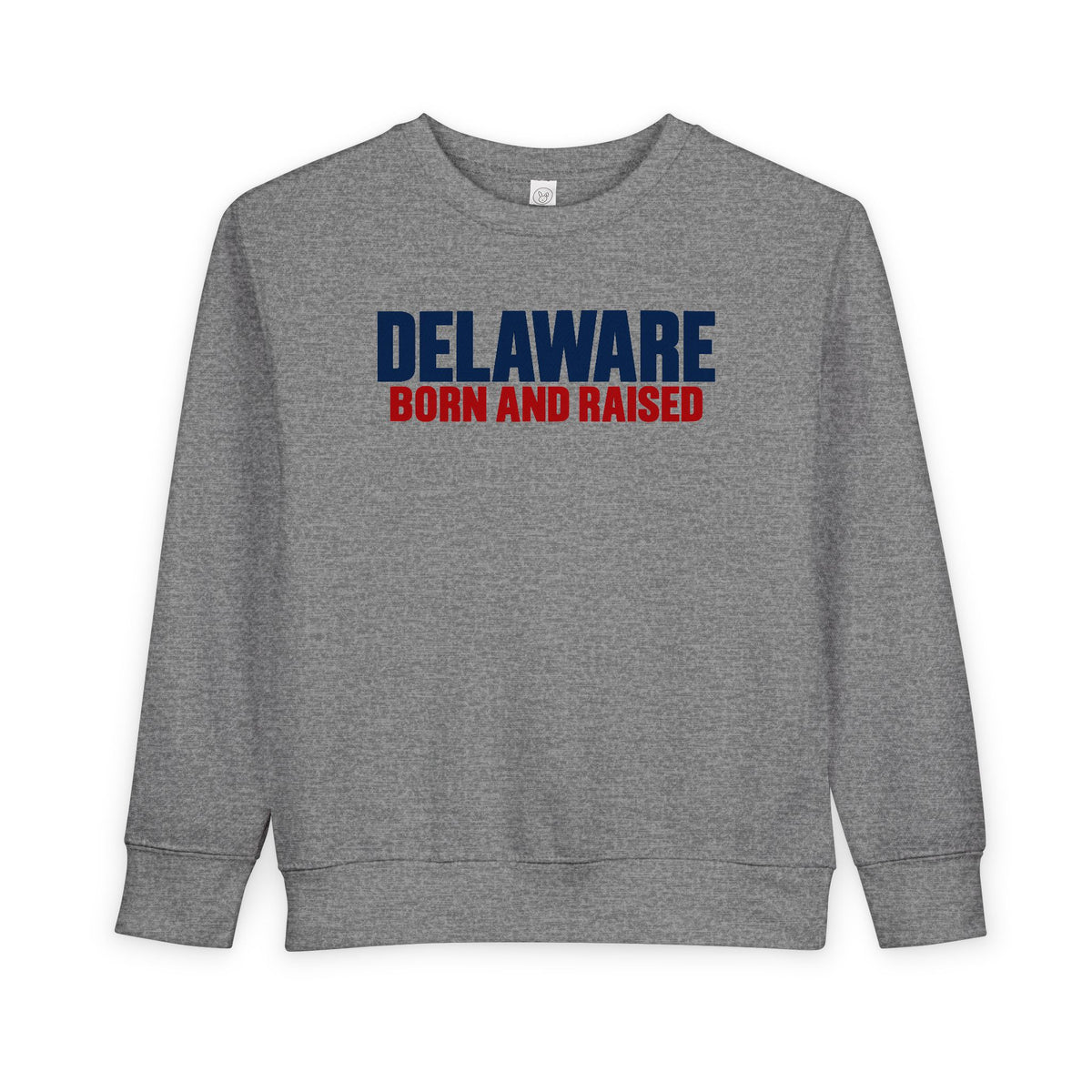 Delaware Born and Raised Minimal Modern Unisex Toddler Sweatshirt