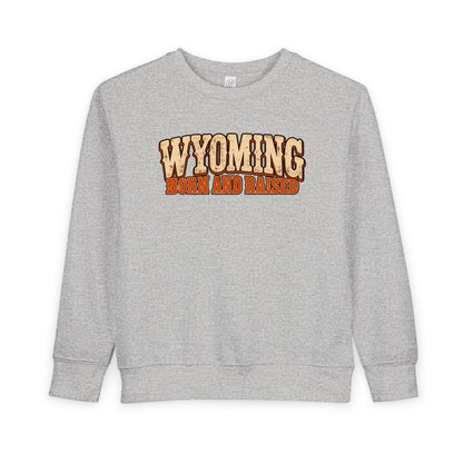 Wyoming Born and Raised Vintage 1970s Western Unisex Toddler Sweatshirt