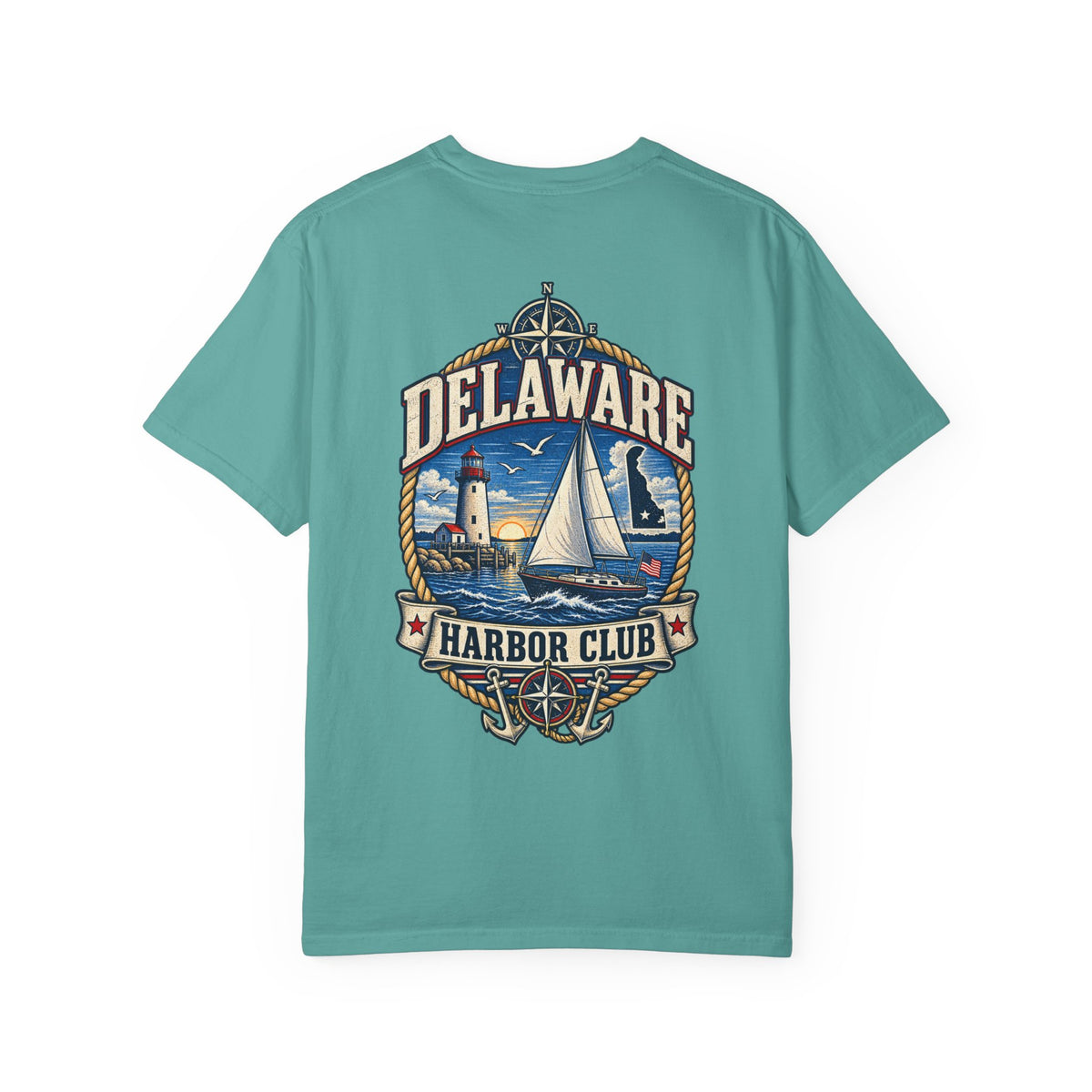 Delaware Harbor Club  Unisex Comfort Color 1717 Streetwear Graphic Tee