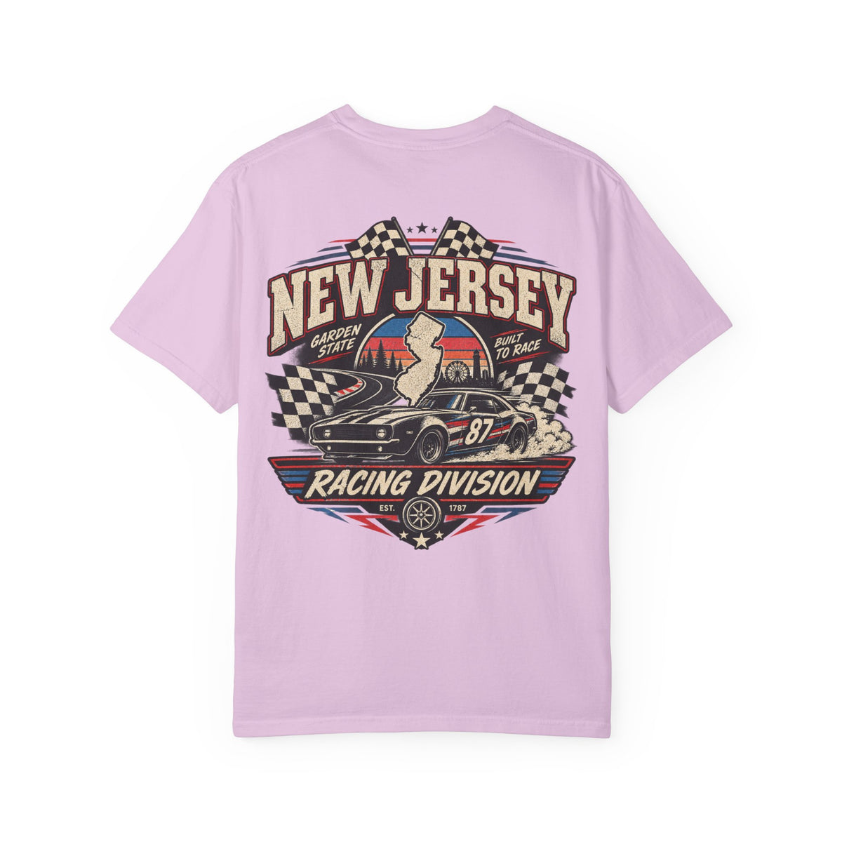 New Jersey Racing Division Unisex Comfort Color 1717 Streetwear Graphic Tee
