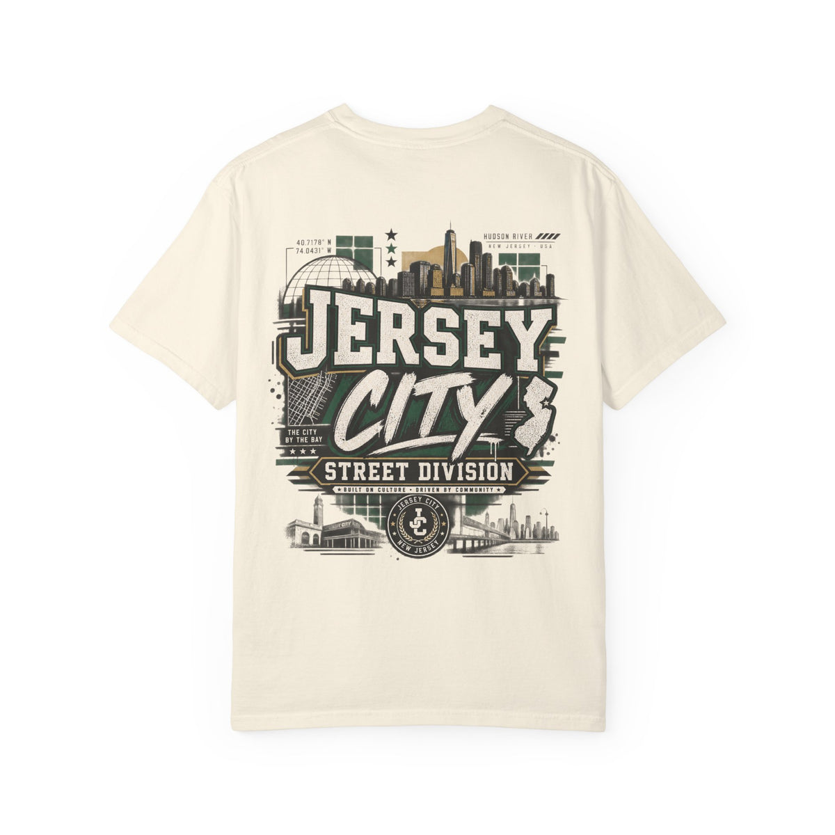 New Jersey City Street Division Unisex Comfort Color 1717 Streetwear Graphic Tee