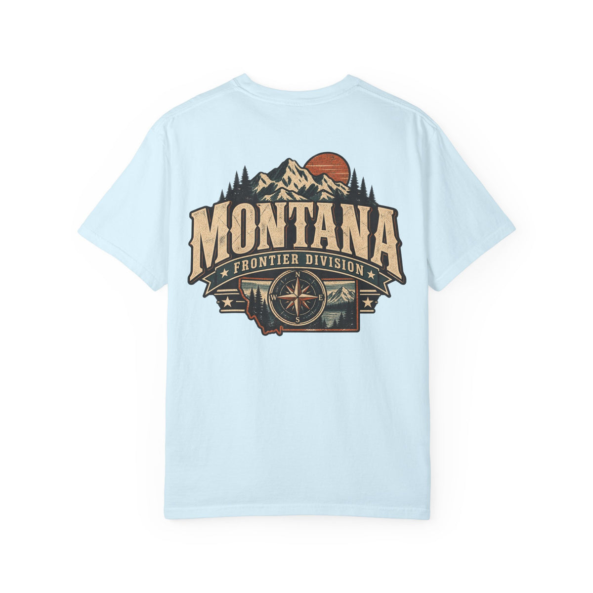 Montana Frontier Division Unisex Comfort Color 1717 Streetwear Graphic Tee