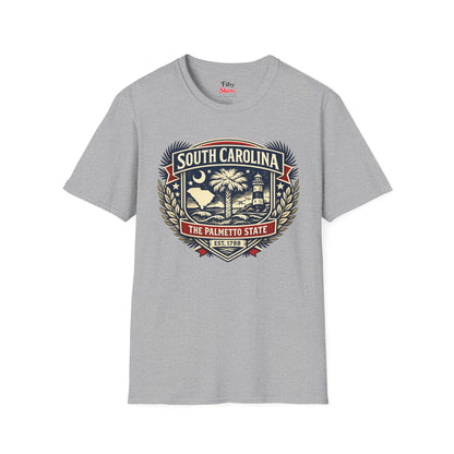 South Carolina Heritage Badge Unisex Softstyle T Shirt State Pride Graphic Tee Collections FS03