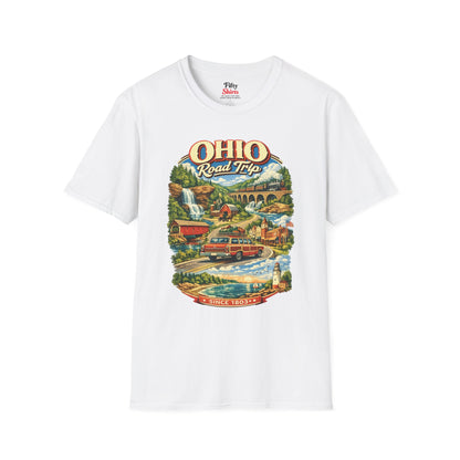 Ohio Road Trip Unisex Softstyle T Shirt State Pride Graphic Tee Collections FS03