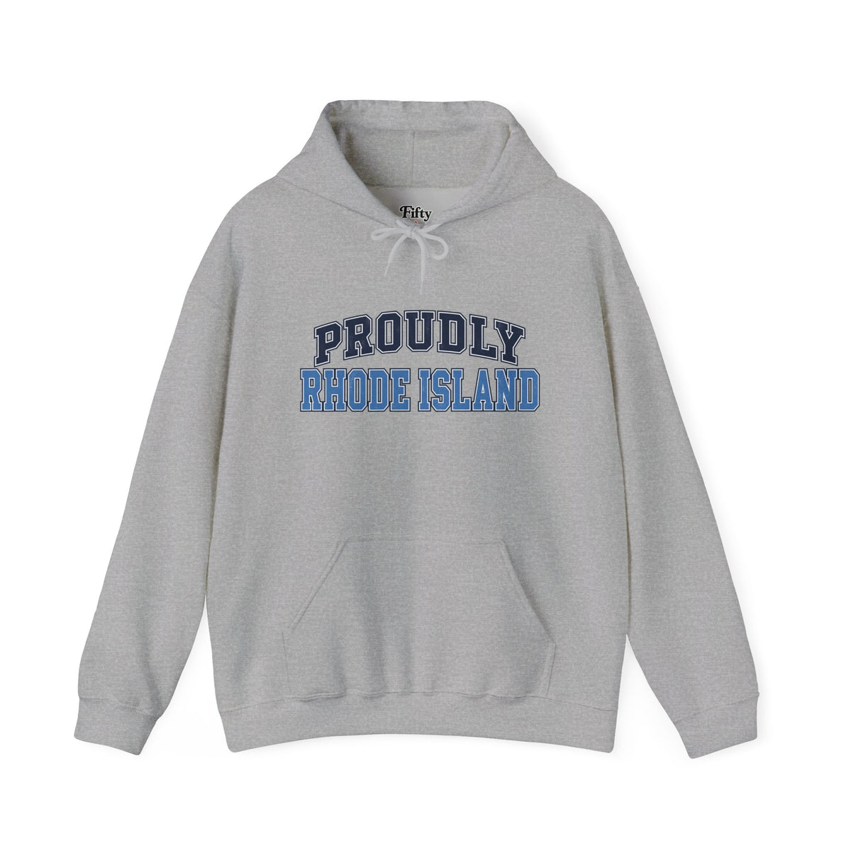 Proudly Rhode Island Unisex Hoodie State Name Graphic
