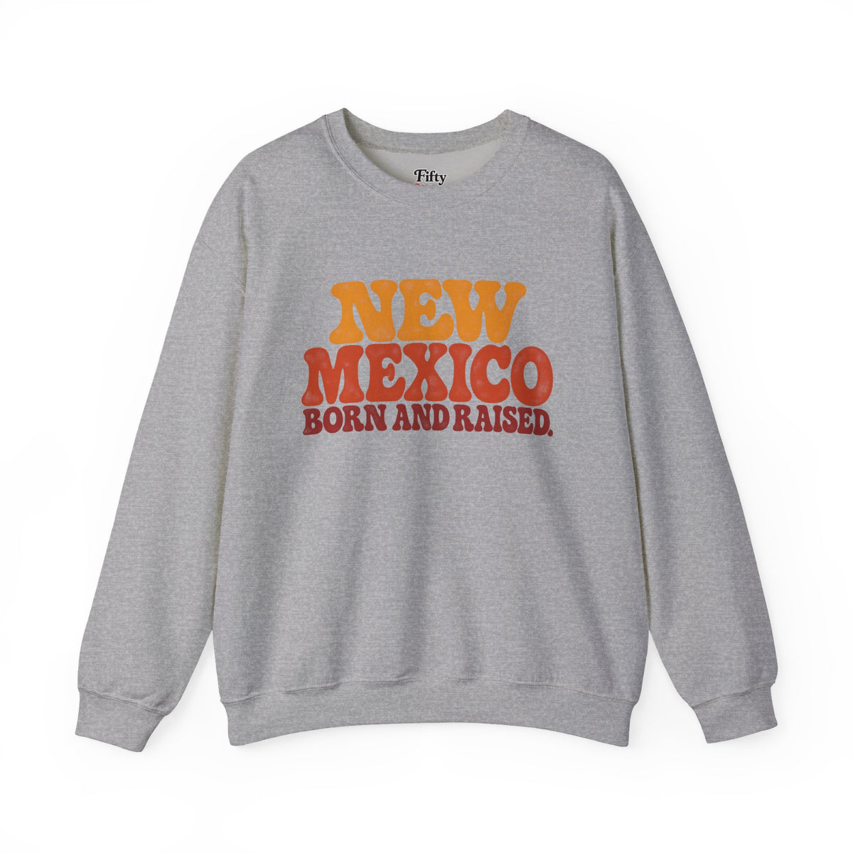 New Mexico Born and Raised 1970s Retro Unisex Sweatshirt Graphic