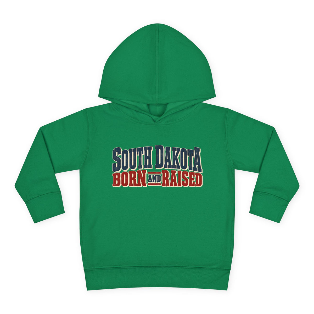 South Dakota Born and Raised Vintage Americana Unisex Toddler Pullover Fleece Hoodie