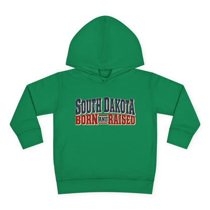 South Dakota Born and Raised Vintage Americana Unisex Toddler Pullover Fleece Hoodie