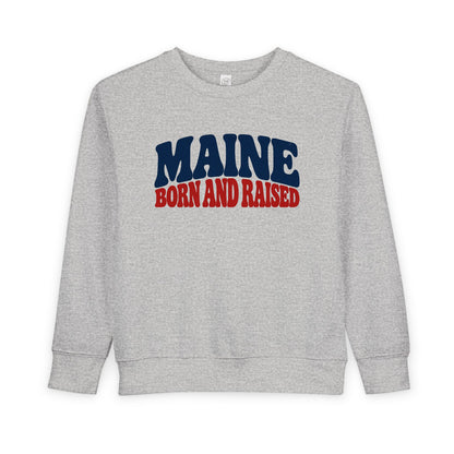 Maine Born and Raised Retro Americana Unisex Toddler Sweatshirt