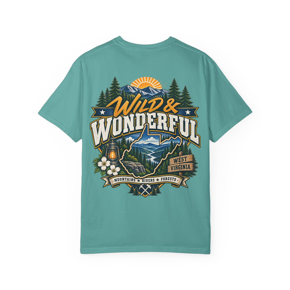 West Virginia Wild & Wonderful Unisex Comfort Color 1717 Streetwear Graphic Tee