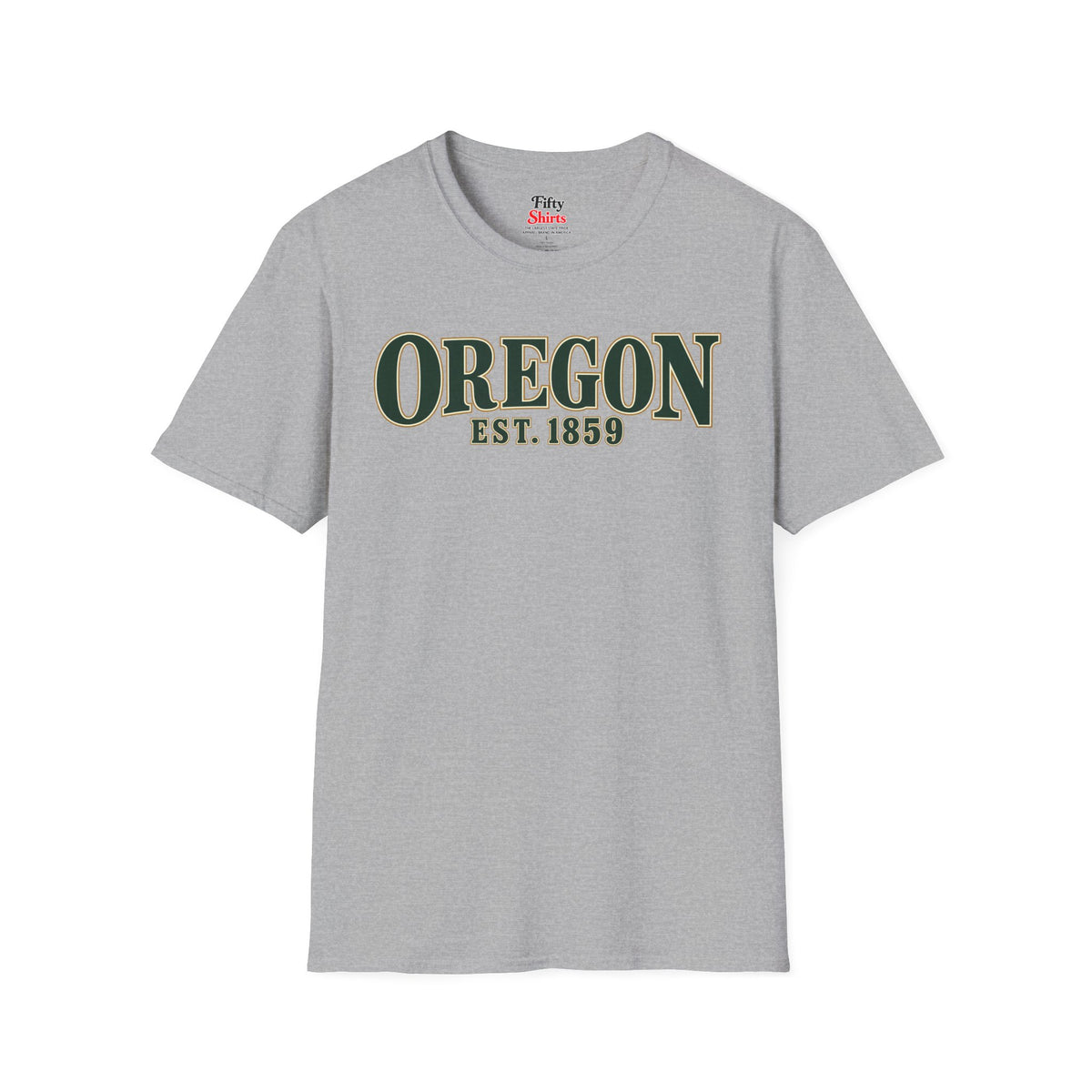 Oregon EST 1859 Unisex Softstyle T Shirt State Name Graphic Tee