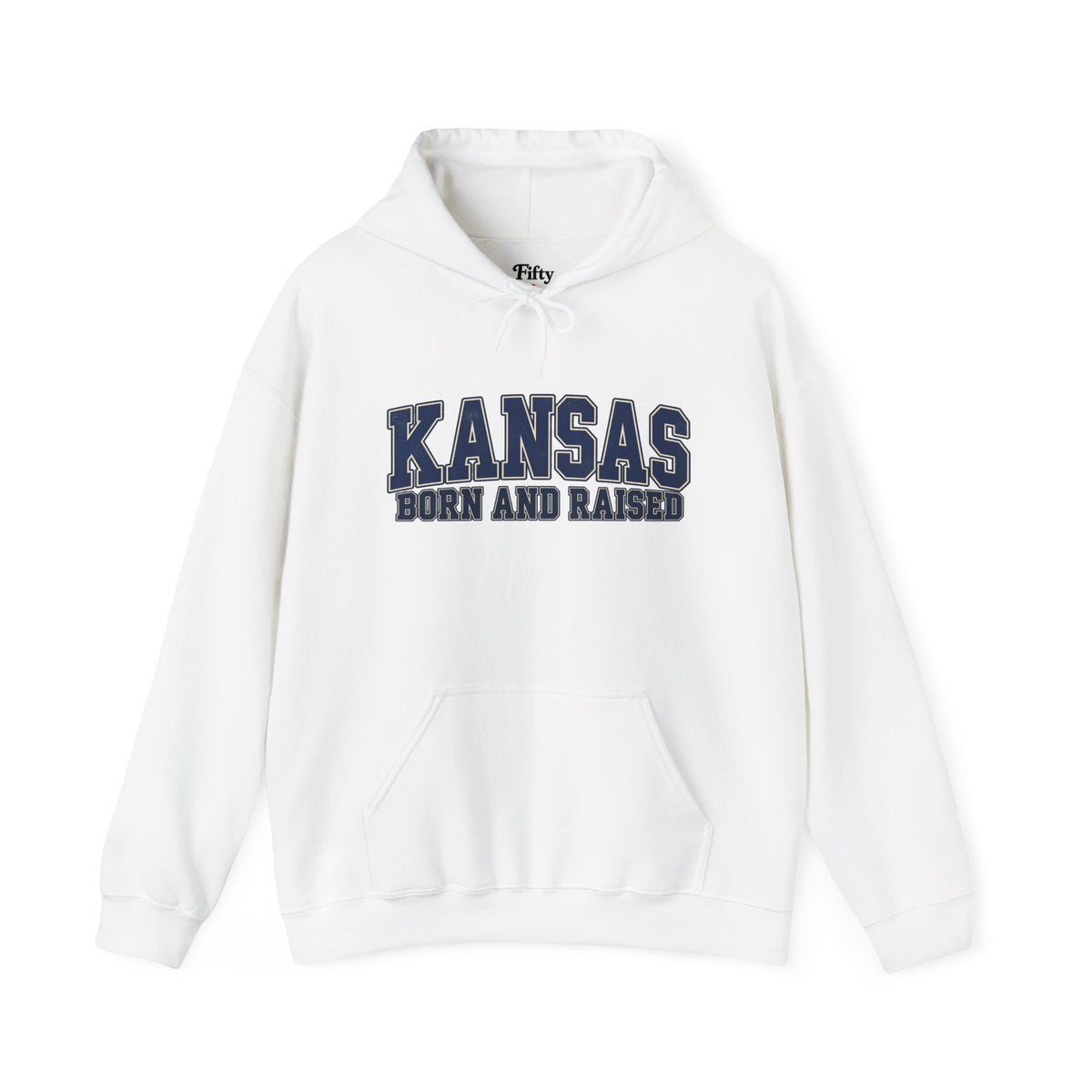 Kansas Born and Raised Classic Collegiate Unisex Hoodie Graphic