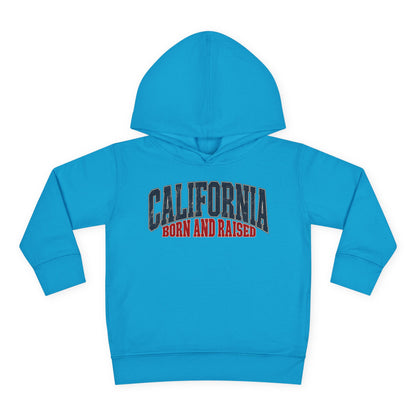 California Born and Raised Premium West Coast Streetwear Unisex Toddler Pullover Fleece Hoodie