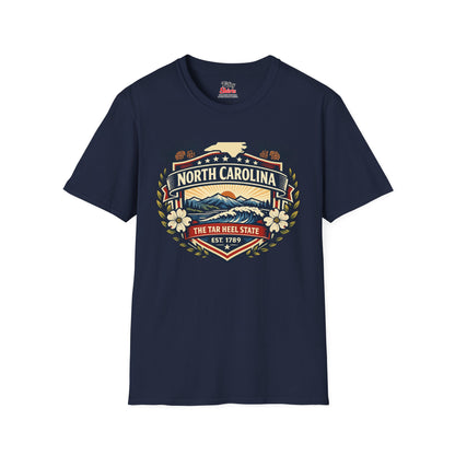 North Carolina Heritage Badge Unisex Softstyle T Shirt State Pride Graphic Tee Collections FS03
