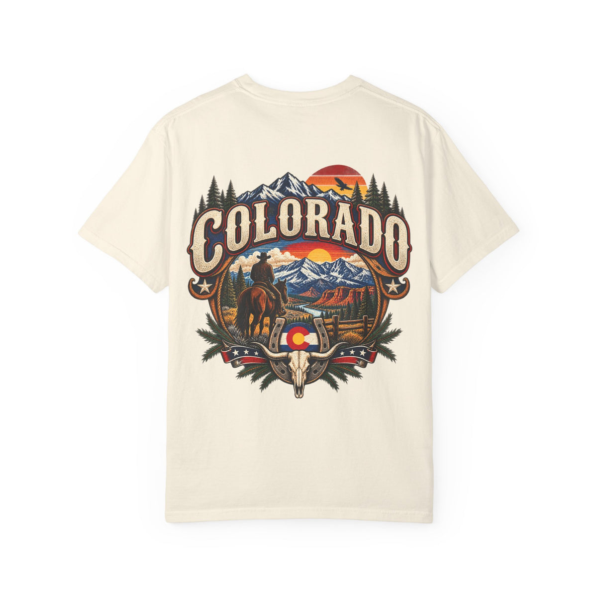 Colorado Wild West  Unisex Comfort Color 1717 Streetwear Graphic Tee