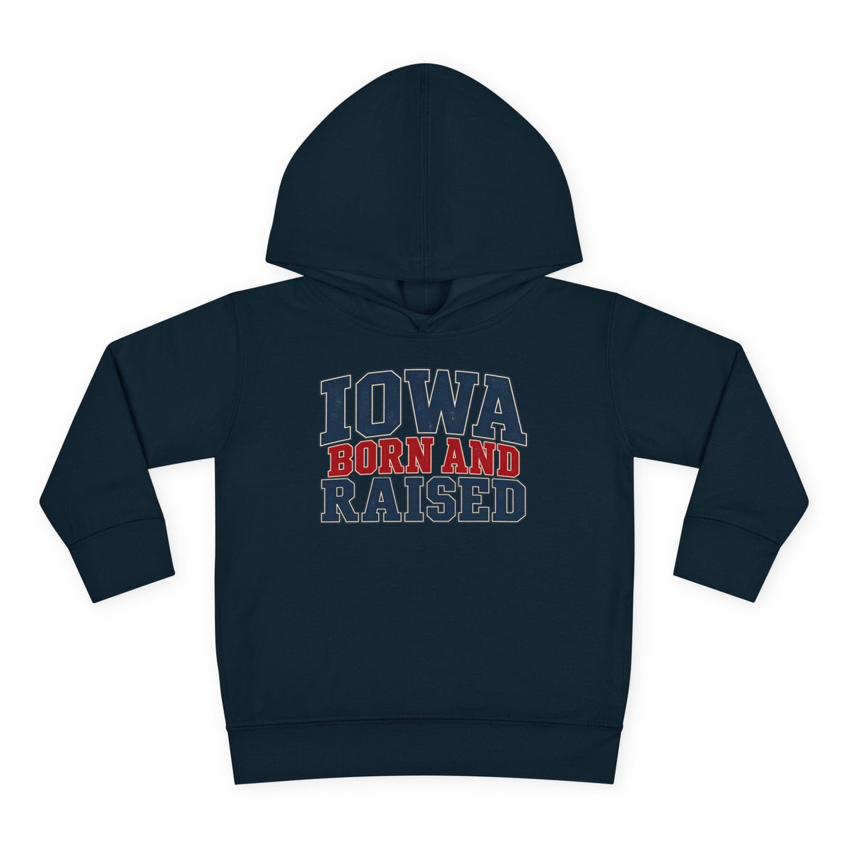 Iowa Born and Raised Classic Heritage Unisex Toddler Pullover Fleece Hoodie