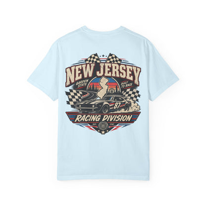 New Jersey Racing Division Unisex Comfort Color 1717 Streetwear Graphic Tee