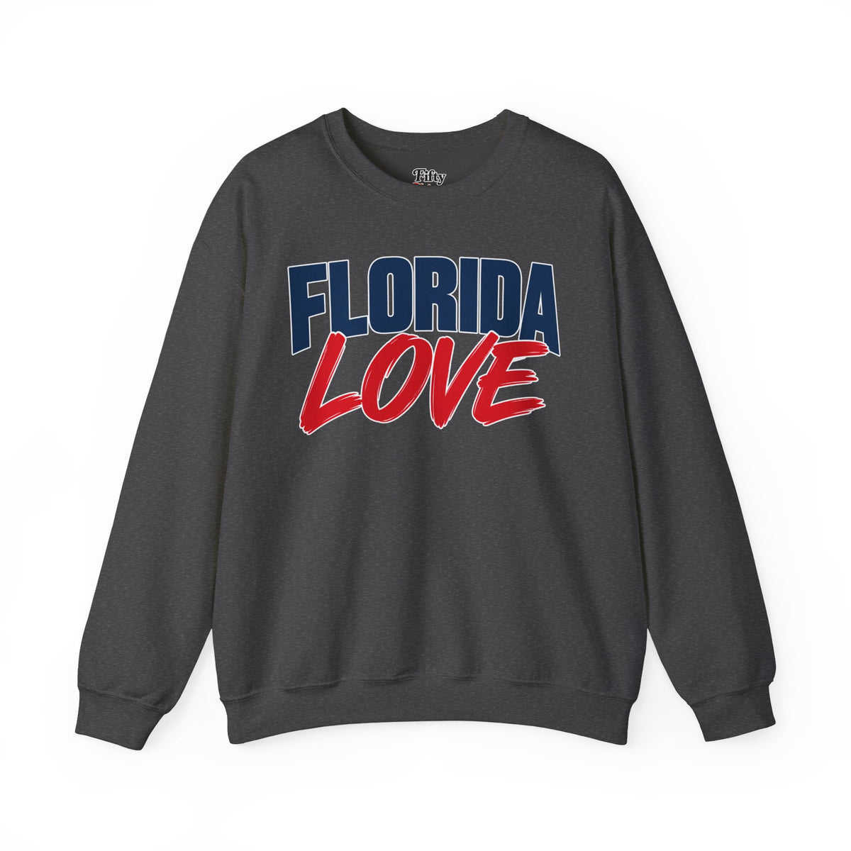 Florida Love Unisex Crewneck Sweatshirt State Name Graphic