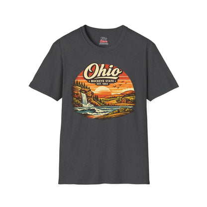 Ohio Sunset Landscape Unisex Softstyle T Shirt State Pride Graphic Tee Collections FS03