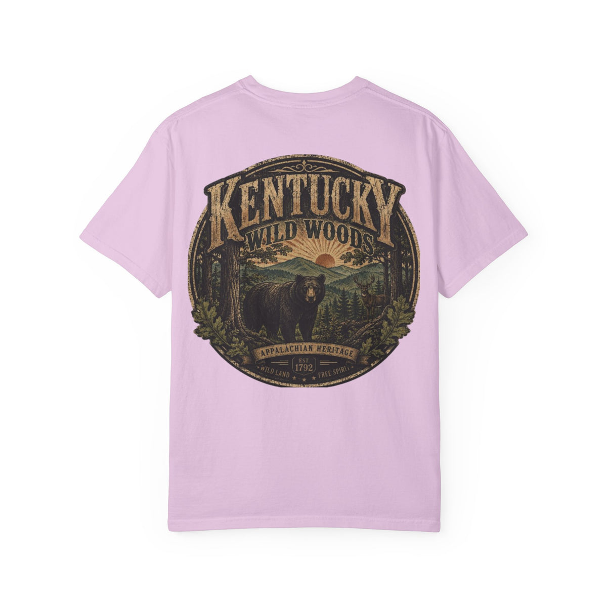 Kentucky Wild Woods Unisex Comfort Color 1717 Streetwear Graphic Tee