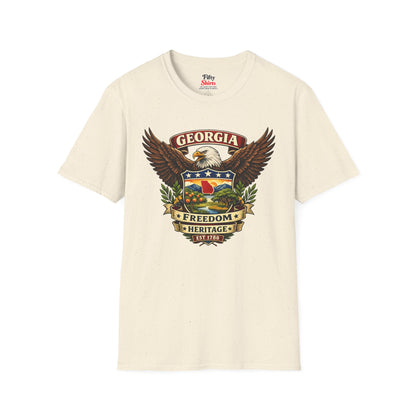 Georgia Americana Eagle Unisex Softstyle T Shirt State Pride Graphic Tee Collections FS03