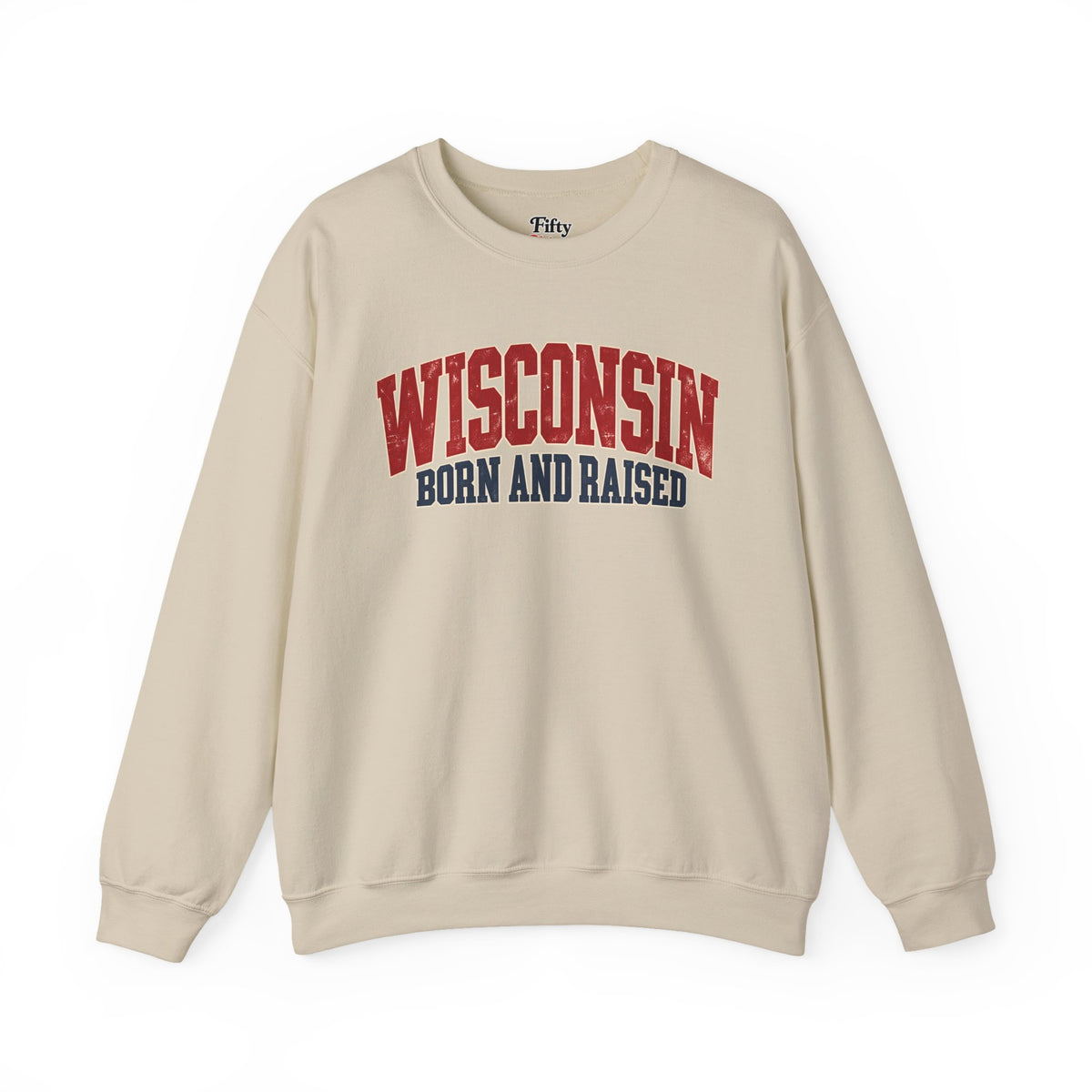 Wisconsin Born and Raised Midwest Heritage Unisex Sweatshirt Graphic(1)