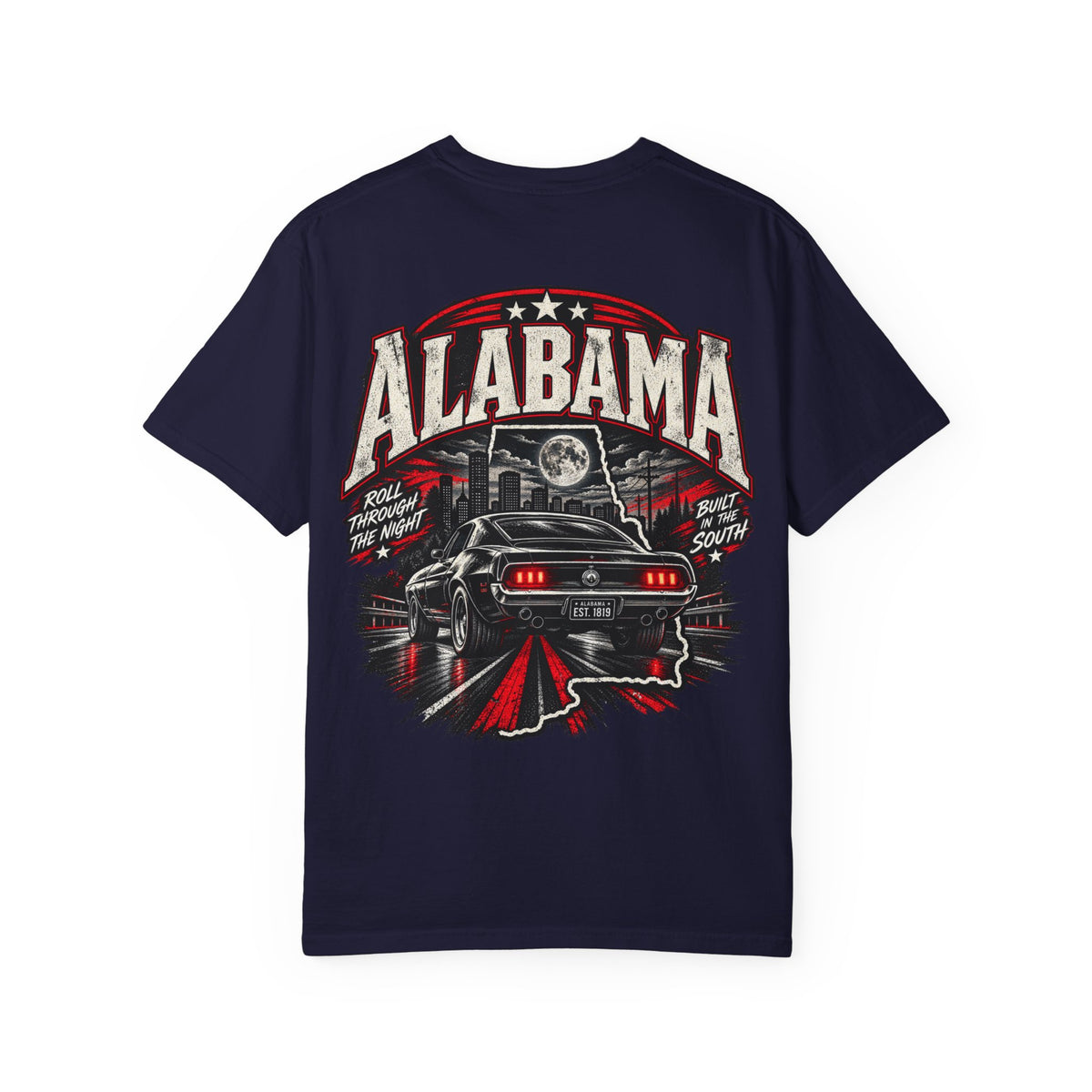 Alabama Night Drive Unisex Comfort Color 1717 Streetwear Graphic Tee