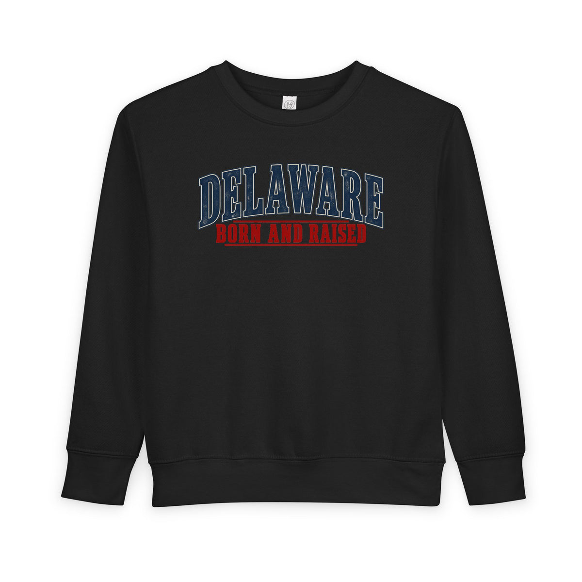 Delaware Born and Raised Classic Americana Unisex Toddler Sweatshirt