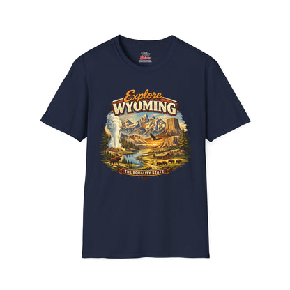 Explore Wyoming Unisex Softstyle T Shirt State Pride Graphic Tee Collections FS03