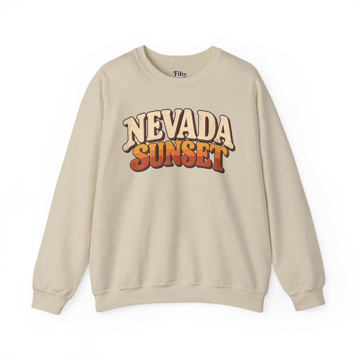 Nevada Sunset Unisex Crewneck Sweatshirt State Name Graphic