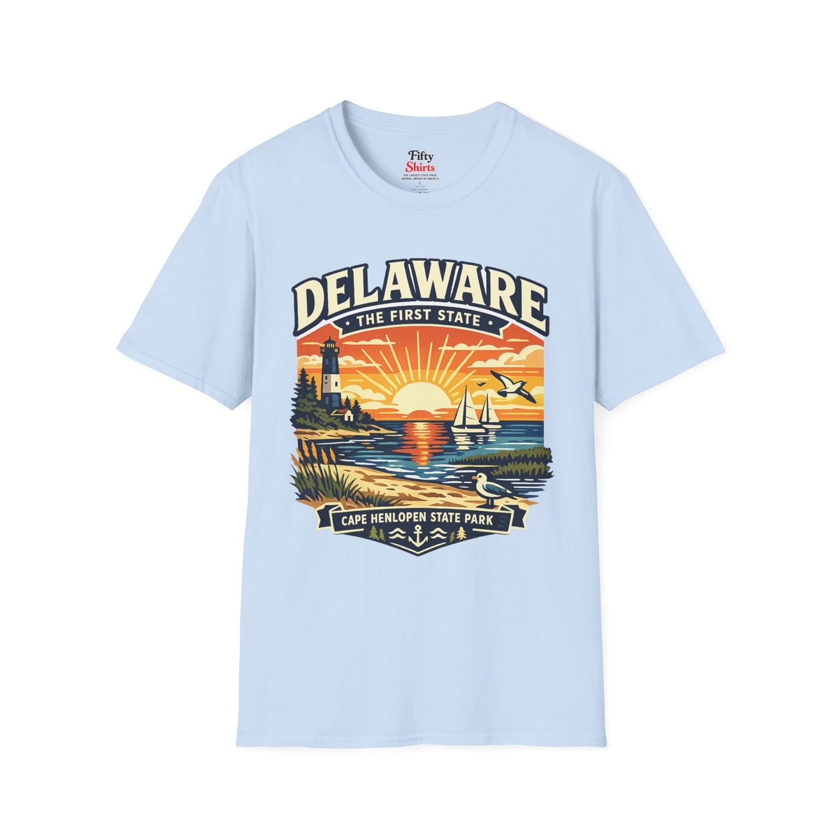 Delaware First State Adventure Unisex Softstyle T Shirt State Pride Graphic Tee Collections FS03