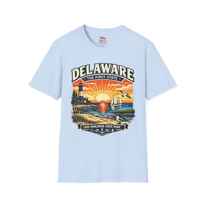 Delaware First State Adventure Unisex Softstyle T Shirt State Pride Graphic Tee Collections FS03