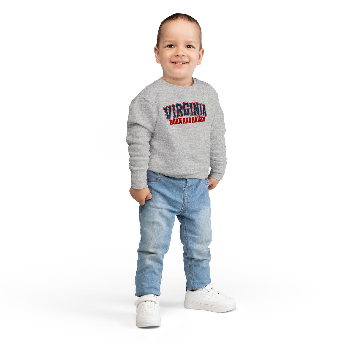Virginia Born and Raised Vintage Workwear Unisex Toddler Sweatshirt