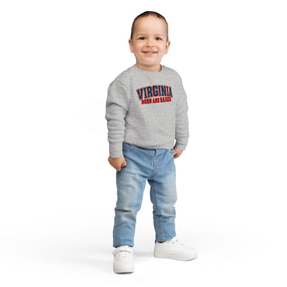 Virginia Born and Raised Vintage Workwear Unisex Toddler Sweatshirt