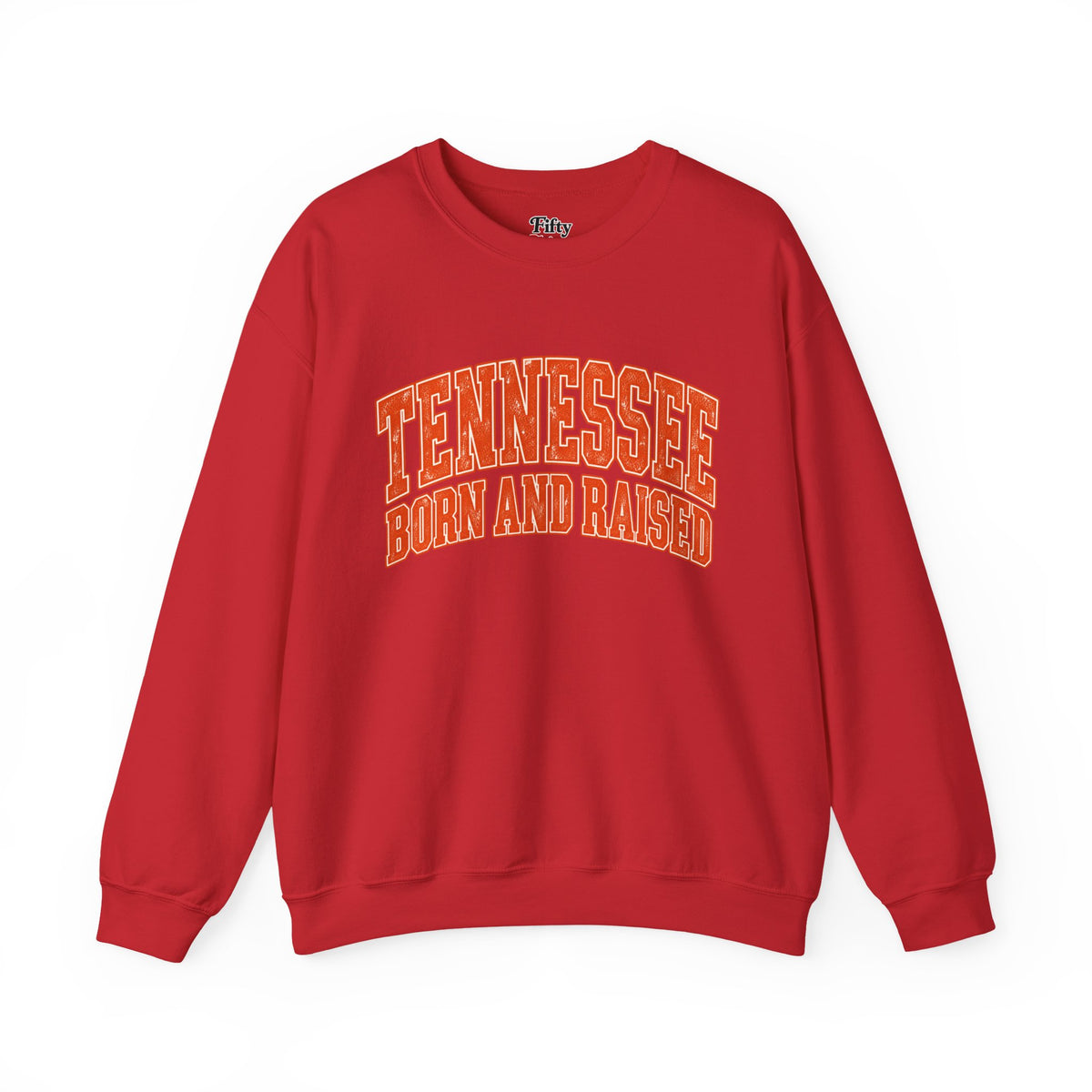 Tennessee Born and Raised Southern Collegiate Unisex Sweatshirt Graphic