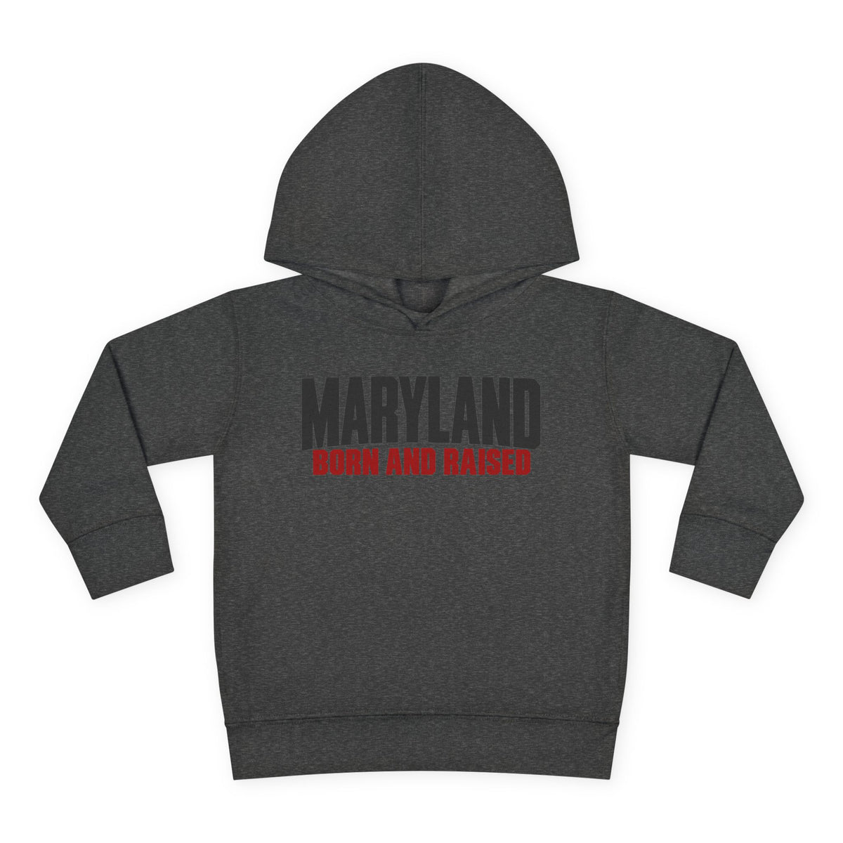 Maryland Born and Raised Modern Unisex Toddler Pullover Fleece Hoodie