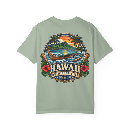Hawaii Outrigger Club Unisex Comfort Color 1717 Streetwear Graphic Tee
