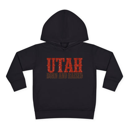 Utah Born and Raised Western Heritage Unisex Toddler Pullover Fleece Hoodie