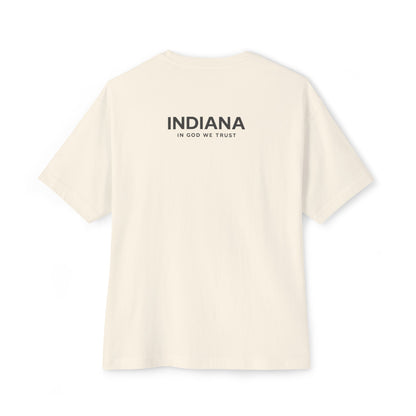 Indiana All State In God We Trust Unisex Casual Oversized Boxy Tee