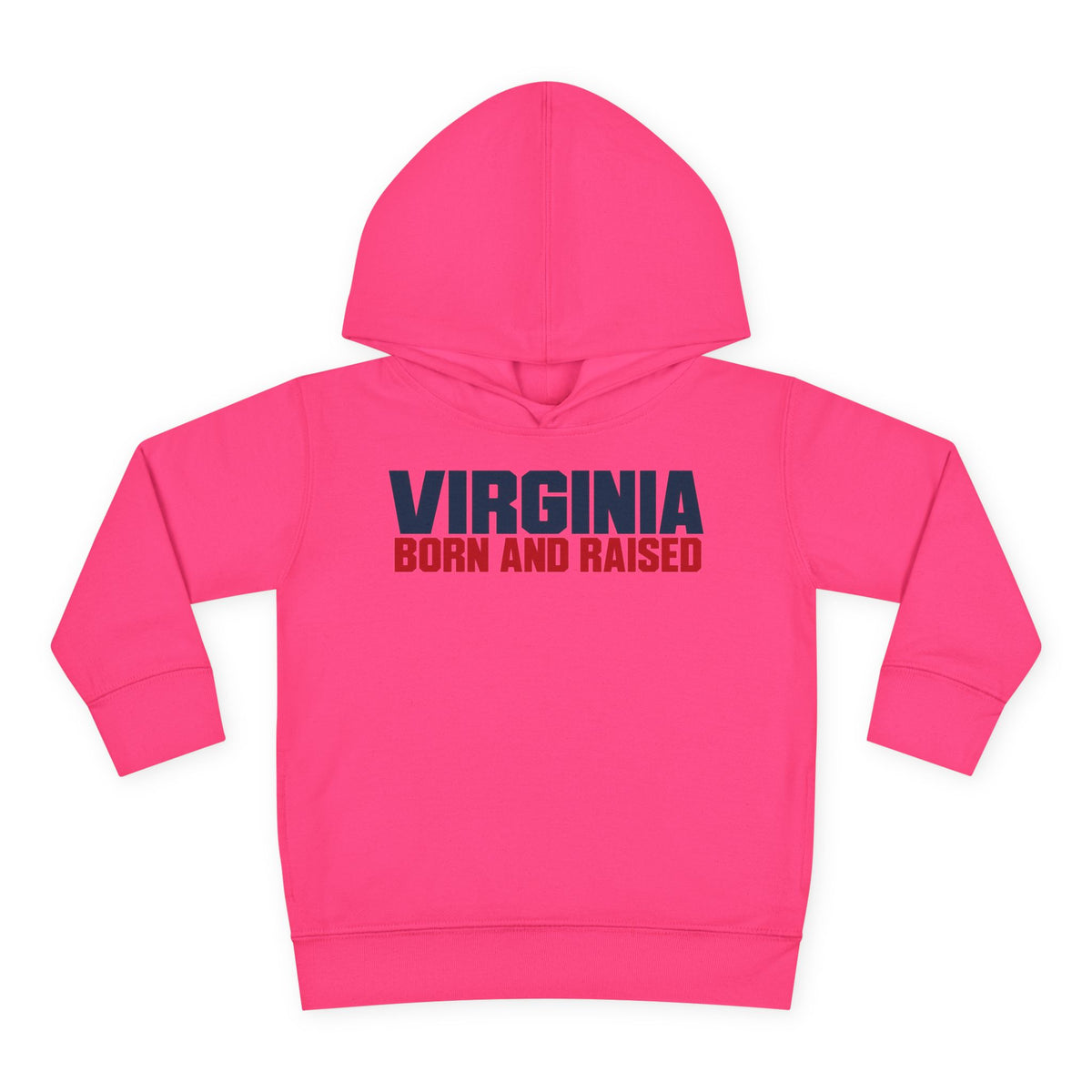 Virginia Born and Raised Minimal Modern Unisex Toddler Pullover Fleece Hoodie