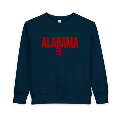 Alabama Born and Raised Minimal Heritage Unisex Toddler Sweatshirt
