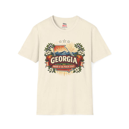 Georgia State Pride Unisex Softstyle T Shirt State Pride Graphic Tee Collections FS03