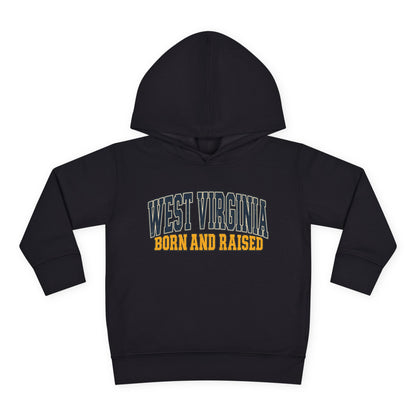 West Virginia Born and Raised Vintage Americana Unisex Toddler Pullover Fleece Hoodie