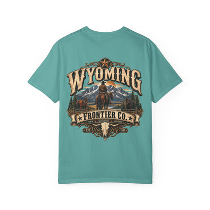 Wyoming Frontier Co. Unisex Comfort Color 1717 Streetwear Graphic Tee